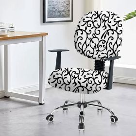 Chair Cover Office Computer Armrest (Option: White And Black-45x 45cm)