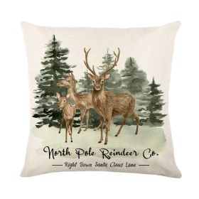 Christmas Combination Pillow Cover Home (Option: QJ2-45 X45cm Without Pillow)