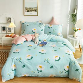 Cotton Single And Double Student Dormitory Three Piece Quilt Cover (Option: Beauty Like Jade-Double Quilt Cover 180x 220cm)