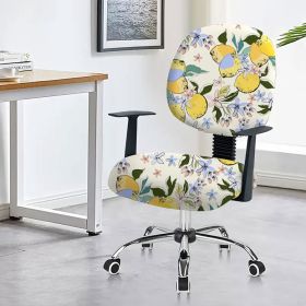 Chair Cover Office Computer Armrest (Option: Lemon Green Leaf-45x 45cm)