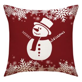 Christmas Pillow Cover Snowman Elk Decoration (Option: 23YM65 2-45x45cm)