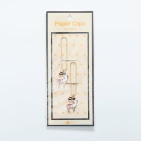 Creative Santa Claus Bookmark Elk Bell Golden Clip (Option: Elk SQ5003)