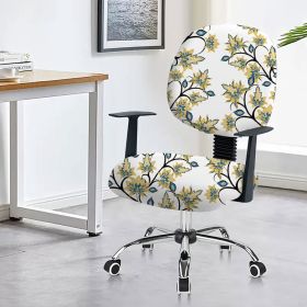 Chair Cover Office Computer Armrest (Option: Flowers And Branches-45x 45cm)