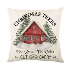 Christmas Combination Pillow Cover Home (Option: QJ3-45 X45cm Without Pillow)