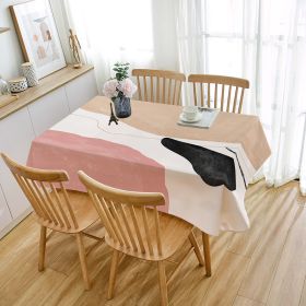 Atmosphere Soft Tablecloth Wash-free Waterproof And Oil-proof (Option: ZBQ870011-90x140cm)