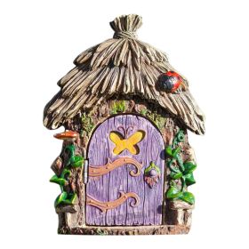 Elf Fairy Door Fairy Tale Door Courtyard Wooden Decoration Ornaments (Option: 8 Style-Flat)