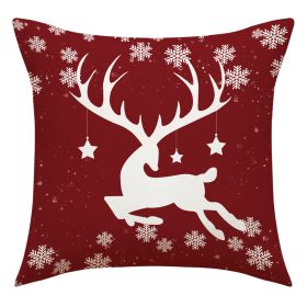 Christmas Pillow Cover Snowman Elk Decoration (Option: 23YM65 3-45x45cm)