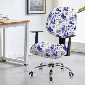 Chair Cover Office Computer Armrest (Option: Blueberry Flower-45x 45cm)