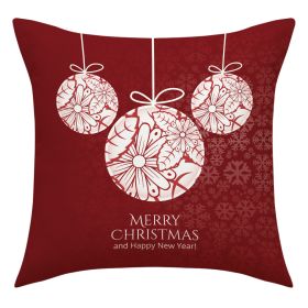 Christmas Pillow Cover Snowman Elk Decoration (Option: 23YM65 4-45x45cm)