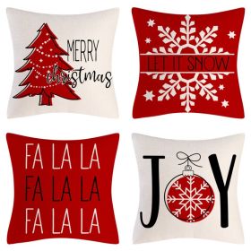 Home Decoration Christmas Pillow Cover Four-piece Set (Option: Style 62-45x45cm)