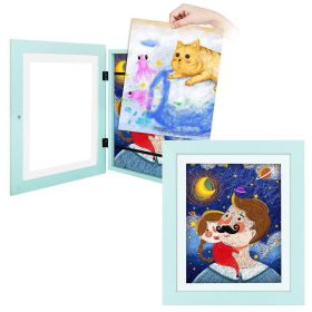 Children's Art Wooden Photo Frame Decoration (Option: Blue-1 Pack)