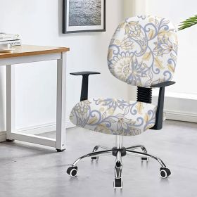 Chair Cover Office Computer Armrest (Option: Light Light Flowers-45x 45cm)