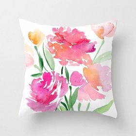 Fashion Simple Flower Pillow Cover (Option: DRD45 5-45x45cm)