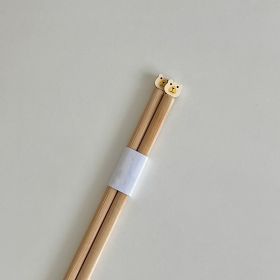 Cartoon Three-dimensional Bear Tulip Chopsticks (Option: Beige bear)