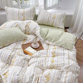 Cotton Four-piece Set Simple Small Floral Bedding (Option: Lemon Tree-120cm)