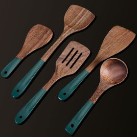 Non-stick Pan High Temperature Resistance Household Wood Spatula (Option: 5piece set-5piece set)