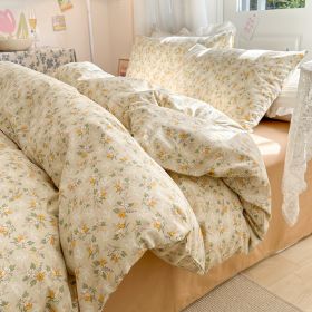 Cotton Four-piece Set Simple Small Floral Bedding (Option: Summer-120cm)