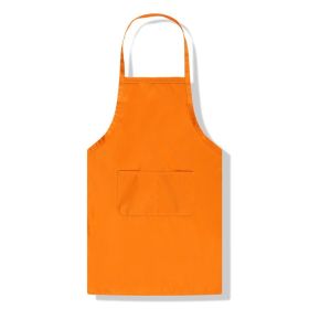 Fashion Home Kitchen Thickened Apron (Option: Orange-58X73cm)