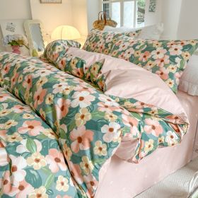 Cotton Four-piece Set Simple Small Floral Bedding (Option: Mood For Love-120cm)