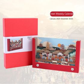 Chang'an Street Weekly Calendar Temple Of Heaven Palace Museum Desk Calendar Three-dimensional (Option: Chang'an Street)