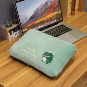 Nap Small Pillow Portable Lunch Break For Men And Women (Option: green dinosaur-32x20x10cm memory foam)