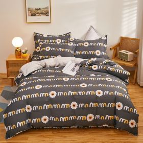 Cotton Single And Double Student Dormitory Three Piece Quilt Cover (Option: Sunshine Love-Double Quilt Cover 220x 240cm)