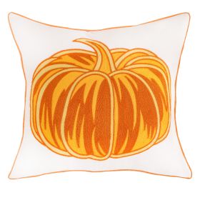 Pumpkin Embroidered Halloween Pillow Cover Lumbar Support (Option: Pumpkin 3-45 √ó 45cm-Without pillow core)