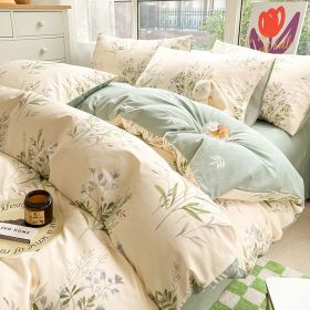 Cotton Four-piece Set Simple Small Floral Bedding (Option: You Grass Jelly-150cm)