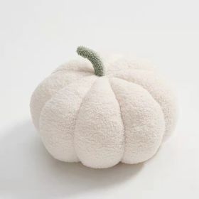Simple Small Pumpkin Pillow Cute Sofa Cushion (Option: White-48cm)
