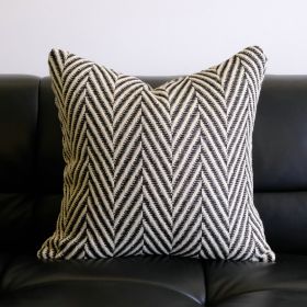 Simple Herringbone Pattern Wool Pillowcase For Fashion (Option: Pillow-45 X45cm With Pillow)