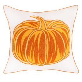 Pumpkin Embroidered Halloween Pillow Cover Lumbar Support (Option: Pumpkin 3-50 √ó 50cm-Without pillow core)