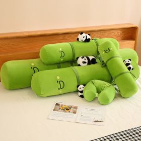 Bamboo Pipe Panda Home Long Cylinder Pillow Bedside Cushion Girls' Side Sleeping Leg Lock Pillow (Option: Bamboo Pipe Panda Pillow-55cm)