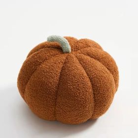 Simple Small Pumpkin Pillow Cute Sofa Cushion (Option: Brown-48cm)